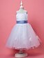 cheap Flower Girl Dresses-Princess Knee Length Flower Girl Dress Cute Prom Dress Tulle with Feathers / Fur Fit 3-16 Years