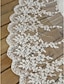 voordelige Trouwjurken-Strak / kolom Vierkante hals Hofsleep Tule Op maat gemaakte trouwjurken met Kristal / Kralen / Appliqués door LAN TING BRIDE®