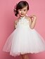 cheap Flower Girl Dresses-Princess Tea Length Flower Girl Dress First Communion Cute Prom Dress Satin with Draping Fit 3-16 Years