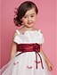 cheap Flower Girl Dresses-Princess / A-Line Knee Length First Communion / Wedding Party Satin / Tulle Sleeveless Straps with Sash / Ribbon / Draping / Flower / Spring / Summer / Fall / Winter