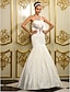 cheap Wedding Dresses-Mermaid / Trumpet Strapless Floor Length Satin Strapless Sexy Sparkle &amp; Shine Made-To-Measure Wedding Dresses with Crystal / Draping 2020