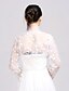cheap Wraps &amp; Shawls-Long Sleeve Coats / Jackets Lace Wedding / Party Evening / Casual Wedding  Wraps With Lace / Ruffles