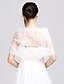 voordelige Bolero &amp; Sjaal-Long Sleeve Shrugs Lace Wedding / Party Evening Wedding  Wraps With Lace / Ruffles