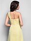 Χαμηλού Κόστους Βραδινά Φορέματα-Ίσια Γραμμή Ανοικτή Πλάτη Χοροεσπερίδα Επίσημο Βραδινό Στρατιωτικός Χορός Φόρεμα Ένας Ώμος Αμάνικο Μακρύ Σιφόν με Χιαστί Χάντρες 2020
