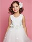 cheap Flower Girl Dresses-Princess / Ball Gown / A-Line Knee Length First Communion / Wedding Party Flower Girl Dresses - Lace / Organza / Satin Sleeveless Scoop Neck with Bow(s) / Draping / Flower