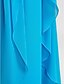 Χαμηλού Κόστους Φορέματα Παρανύμφων-Ίσια Γραμμή Καρδιά Μακρύ Σιφόν Φόρεμα Παρανύμφων με Ζώνη / Κορδέλα / Χιαστί / Κρυστάλλινη καρφίτσα με LAN TING BRIDE®