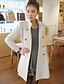 cheap Women&#039;s Coats &amp; Trench Coats-YF Women&#039;s Professional Double-Breasted White Tweed Coat