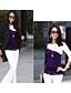 cheap Women&#039;s T-shirts-Women&#039;s Color Block T-shirt - Cotton Black / White / Purple / Orange / Gray / Coffee