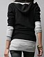 preiswerte Kapuzenpullover &amp; Sweatshirts für Damen-Damen Langarm-Kapuzenshirt mit U-Ausschnitt