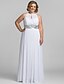 cheap Evening Dresses-Sheath / Column Celebrity Style Dress Prom Floor Length Sleeveless Halter Neck Chiffon with Pleats Sequin 2022 / Formal Evening / Keyhole