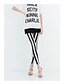 billige Leggings-Dame Bomull Sporty Tights - Stripet Medium Midje Svart / Hvit En Størrelse / Skinny