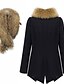 cheap Women&#039;s Outerwear-KICAI Detachable Fur Collar Long Tweed Overcoat