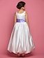 cheap Flower Girl Dresses-Princess Ankle Length Flower Girl Dress Cute Prom Dress Satin with Sash / Ribbon Fit 3-16 Years