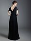 cheap Special Occasion Dresses-Sheath / Column V Neck Floor Length Chiffon Dress with Draping / Ruched by TS Couture®