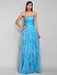 cheap Special Occasion Dresses-Ball Gown Dress Prom Formal Evening Floor Length Sleeveless Sweetheart Tulle with Criss Cross Ruched Side Draping 2024