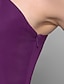 preiswerte Kleider für die Brautmutter-Eng anliegend Brautmutterkleid Elegant Ein-Schulter Boden-Länge Chiffon Ärmellos mit Perlenstickerei 2023
