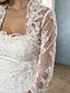 cheap Wedding Dresses-Mermaid / Trumpet Scalloped-Edge Court Train Tulle Made-To-Measure Wedding Dresses with Beading / Appliques by LAN TING BRIDE® / Yes
