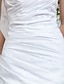 Недорогие Свадебные платья-А-силуэт Свадебные платья V-образный вырез С длинным шлейфом Тафта обычные Нарядная Маленькие белые платья с Оборки сбоку 2021