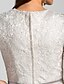 cheap Cocktail Dresses-A-Line Cute Dress Homecoming Cocktail Party Knee Length Short Sleeve Jewel Neck Lace with Lace Crystal Brooch 2023