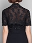 cheap Mother&#039;s Wraps-Short Sleeve Shrugs Lace Wedding / Party Evening Women&#039;s Wrap With Lace / Beading