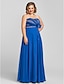 cheap Special Occasion Dresses-Sheath / Column Open Back Dress Prom Formal Evening Floor Length Sleeveless Strapless Chiffon with Bow(s) Beading Side Draping 2023