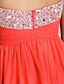 cheap Cocktail Dresses-A-Line Cute Dress Valentine&#039;s Day Wedding Guest Short / Mini Sleeveless Sweetheart Pink Dress Chiffon with Ruched Crystals Beading