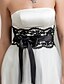 זול שמלות כלה-גזרת A סטרפלס באורך הקרסול סאטן / טול שמלות חתונה עם פפיון / חרוזים / אפליקציות על ידי LAN TING BRIDE®