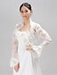 cheap Wraps &amp; Shawls-Long Sleeve Coats / Jackets Lace Wedding / Party Evening Wedding  Wraps With Appliques
