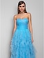 cheap Special Occasion Dresses-Ball Gown Dress Prom Formal Evening Floor Length Sleeveless Sweetheart Tulle with Criss Cross Ruched Side Draping 2024