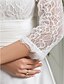 olcso Menyasszonyi ruhák-Szűk szabású Szögletes Földig érő Csipke / Sztreccs szatén Made-to-measure esküvői ruhák val vel Pántlika / szalag által LAN TING BRIDE® / Igen