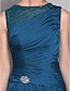 Χαμηλού Κόστους Φορέματα για τη Μητέρα της Νύφης-Ίσια Γραμμή Φόρεμα Μητέρας της Νύφης Εμπνευσμένο από Βίντατζ Με Κόσμημα Μακρύ Σατέν σιφόν Αμάνικο με Χάντρες 2023