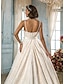 olcso Menyasszonyi ruhák-A-vonalú V-alakú Kápolna uszály Csipke Made-to-measure esküvői ruhák val vel Pántlika / szalag / Virág által LAN TING BRIDE®