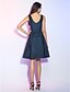 cheap Special Occasion Dresses-A-Line / Fit &amp; Flare Straps Knee Length Taffeta Cocktail Party Dress with Draping by TS Couture®