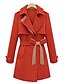 cheap Women&#039;s Outerwear-JANE.S.WIND Women&#039;s Long Sleeve Lapel Neck Tie Wind Coat