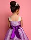 preiswerte Kleider für die Blumenmädchen-Prinzessin Knie-Länge Blumenmädchenkleid Hochzeitsfeier Süßes Ballkleid Polyester mit Fit 3-16 Jahre