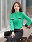 cheap Women&#039;s Blouses &amp; Shirts-PINYOU Slim Stand Collar Long Sleeve Shirt(Green)