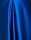 Χαμηλού Κόστους Βραδινά Φορέματα-Γραμμή Α Ανοικτή Πλάτη Επίσημο Βραδινό Στρατιωτικός Χορός Φόρεμα Δένει στο Λαιμό Αμάνικο Μακρύ Σατέν με Κρυστάλλινη λεπτομέρεια Χάντρες Πλαϊνό ντραπέ 2022