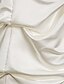 お買い得  ウェディングドレス-ボールガウン ストラップレス スイープ／ブラシトレーン サテン ストラップレス ビンテージ バックレス ピックアップスカート ととも​​に Made-To-Meatureウェディングドレス 2020年