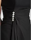 Χαμηλού Κόστους Φορέματα Παρανύμφων-Γραμμή Α Φόρεμα Παρανύμφων Στράπλες Αμάνικο Κορδόνια Ουρά Σιφόν με Χάντρες / Πλαϊνό ντραπέ / Με διαδοχικές σούρες 2022