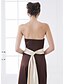 cheap Bridesmaid Dresses-A-Line Strapless Floor Length Stretch Satin Bridesmaid Dress with Sash / Ribbon by LAN TING BRIDE® / Color Block