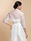 cheap Wraps &amp; Shawls-Coats / Jackets Organza Wedding / Party Evening / Casual Wedding  Wraps With