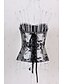 cheap Corsets-Women&#039;s Lace Up Corsets / Overbust Corset - Floral White S M L