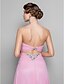 cheap Special Occasion Dresses-A-Line Strapless Floor Length Chiffon Dress with Side Draping / Split Front by TS Couture®