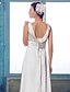cheap Wedding Dresses-Sheath / Column Scoop Neck Sweep / Brush Train Satin Made-To-Measure Wedding Dresses with Beading / Sash / Ribbon / Button by LAN TING BRIDE®