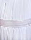 olcso Esküvői kínálat-A-vonalú Földig érő Virágoslány ruha Esküvő Aranyos báli ruha Sifon val vel Pántlika / szalag 3-16 éves korig alkalmas