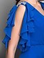 זול לאירועים מיוחדים חיסול-מעטפת \ עמוד צווארון V א-סימטרי שיפון שמלה עם חרוזים / בד בהצלבה / קפלים על ידי TS Couture®