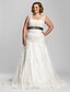 Недорогие Свадебные платья-Hall Wedding Dresses Mermaid / Trumpet V Neck Regular Straps Court Train Lace Bridal Gowns With Bowknot Sash / Ribbon 2024