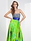 cheap Evening Dresses-Ball Gown Floral Prom Formal Evening Military Ball Dress Strapless Sweetheart Neckline Sleeveless Floor Length Stretch Satin with Ruched Crystals Beading 2020 / Pattern / Print