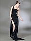 Χαμηλού Κόστους Φορέματα ειδικών περιστάσεων-Sheath / Column One Shoulder Sweep / Brush Train Chiffon Dress with Side Draping / Split Front by TS Couture®