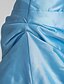 billige Brudepikekjoler-a-linje stroppeløs knelang taffeta brudepike kjole (663663)